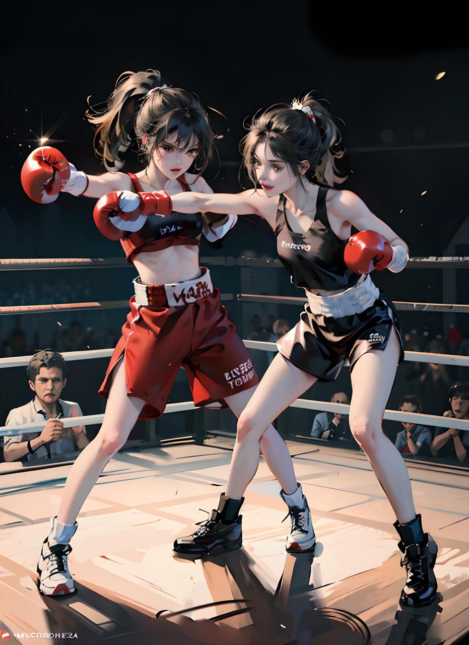 动漫壁纸---二次元拳击台靓妹 她是那个在二次元中崭露头角的拳击界