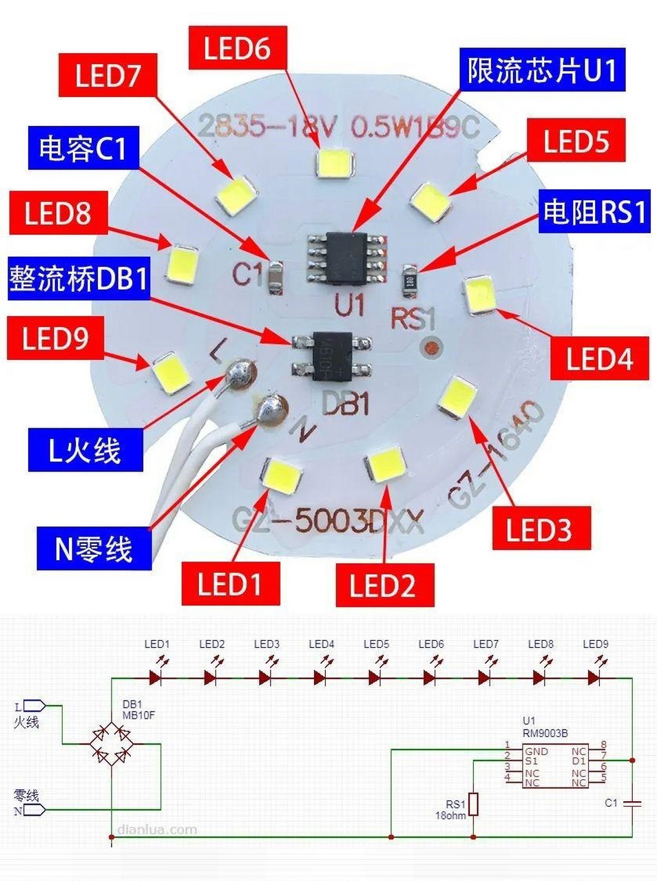 led灯箱专用电源接法图片