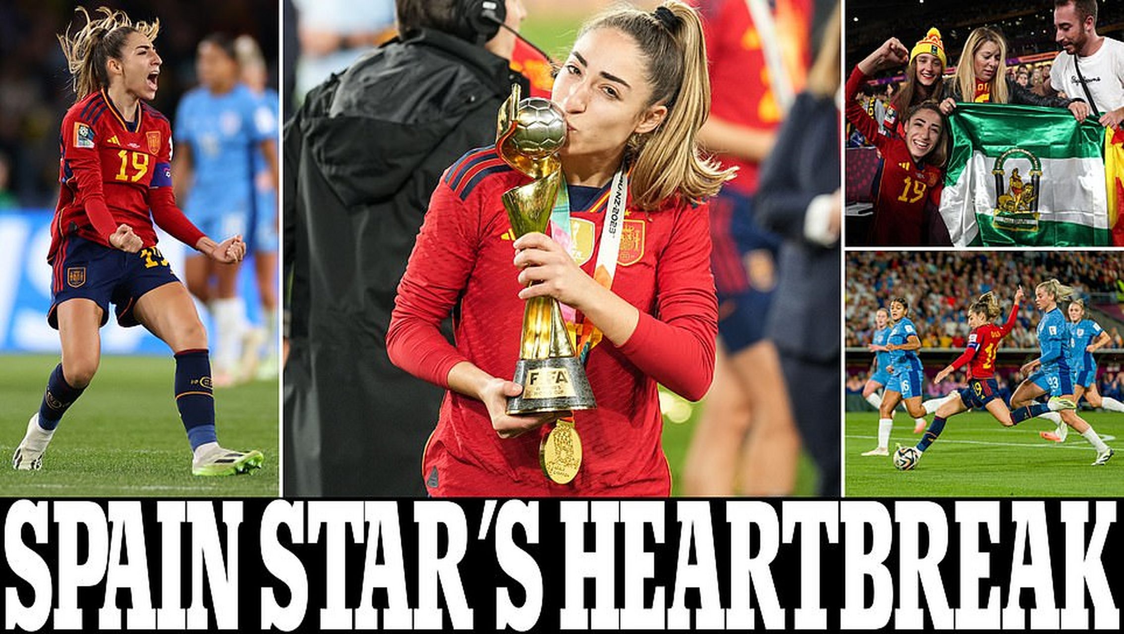 西班牙女足夺得世界杯冠军# 在女足世界杯决赛中,为西班牙打入质い