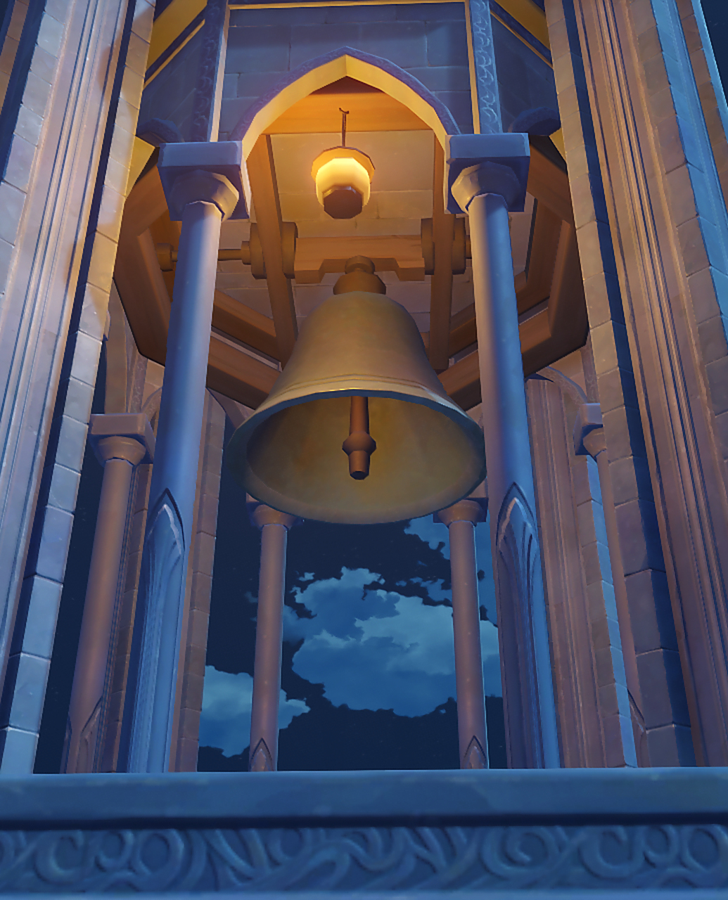 记住,蒙德教堂屋顶的大钟下,放着一口华丽宝箱!#原神# #游戏