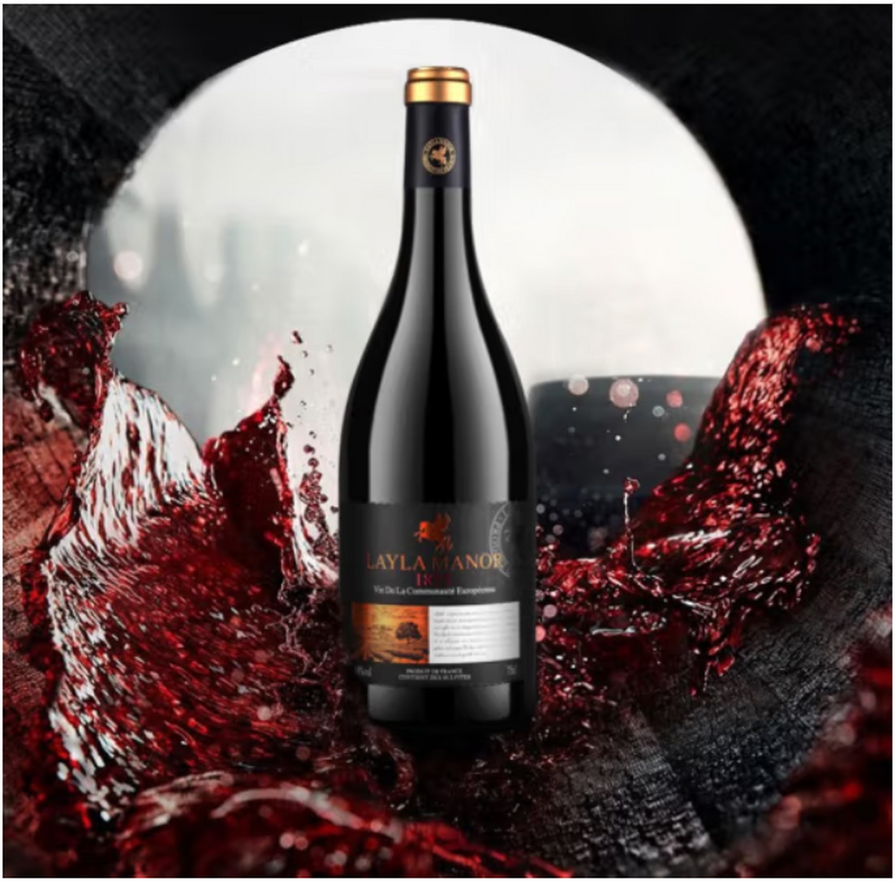 manor】进口红酒14度干红葡萄酒 礼盒750ml整箱6支装,法国原瓶进口