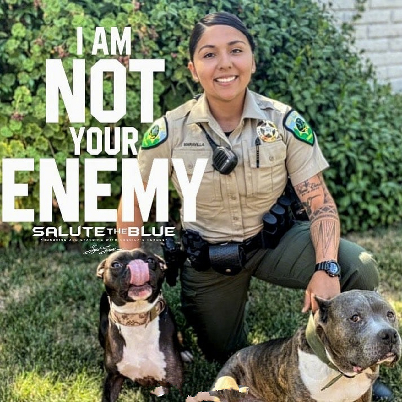 美国警察长得比黑帮还吓人,各个大花臂.