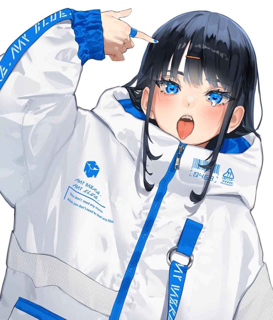 黑发蓝瞳美少女97  twi: mashirokta 676767