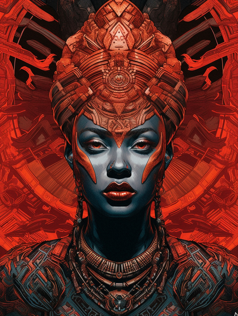 绯红色的女巫!#ai绘画# #绯红女巫