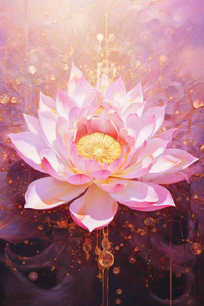 好运佛系莲花朵朵盛开