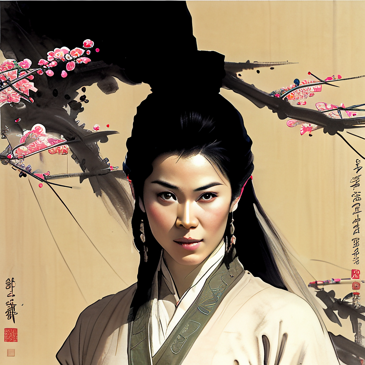 伯仲之间竹与梅,魏姚声价浪崔嵬.意境,典雅,宁静#百度文心一言来了