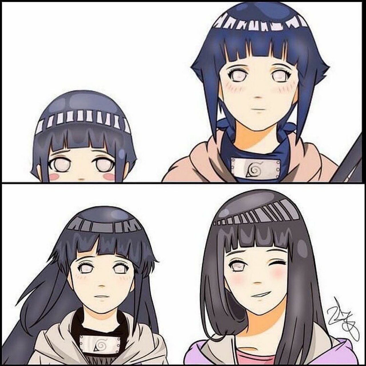 雏田小时候和长大后#动漫# #二次元# #火影忍者