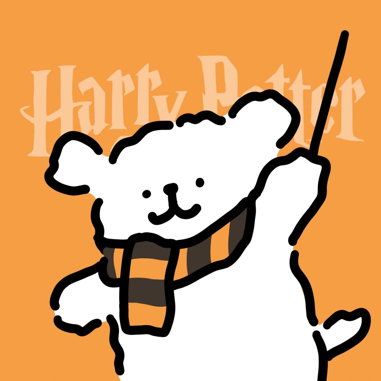 线条小狗情侣头像