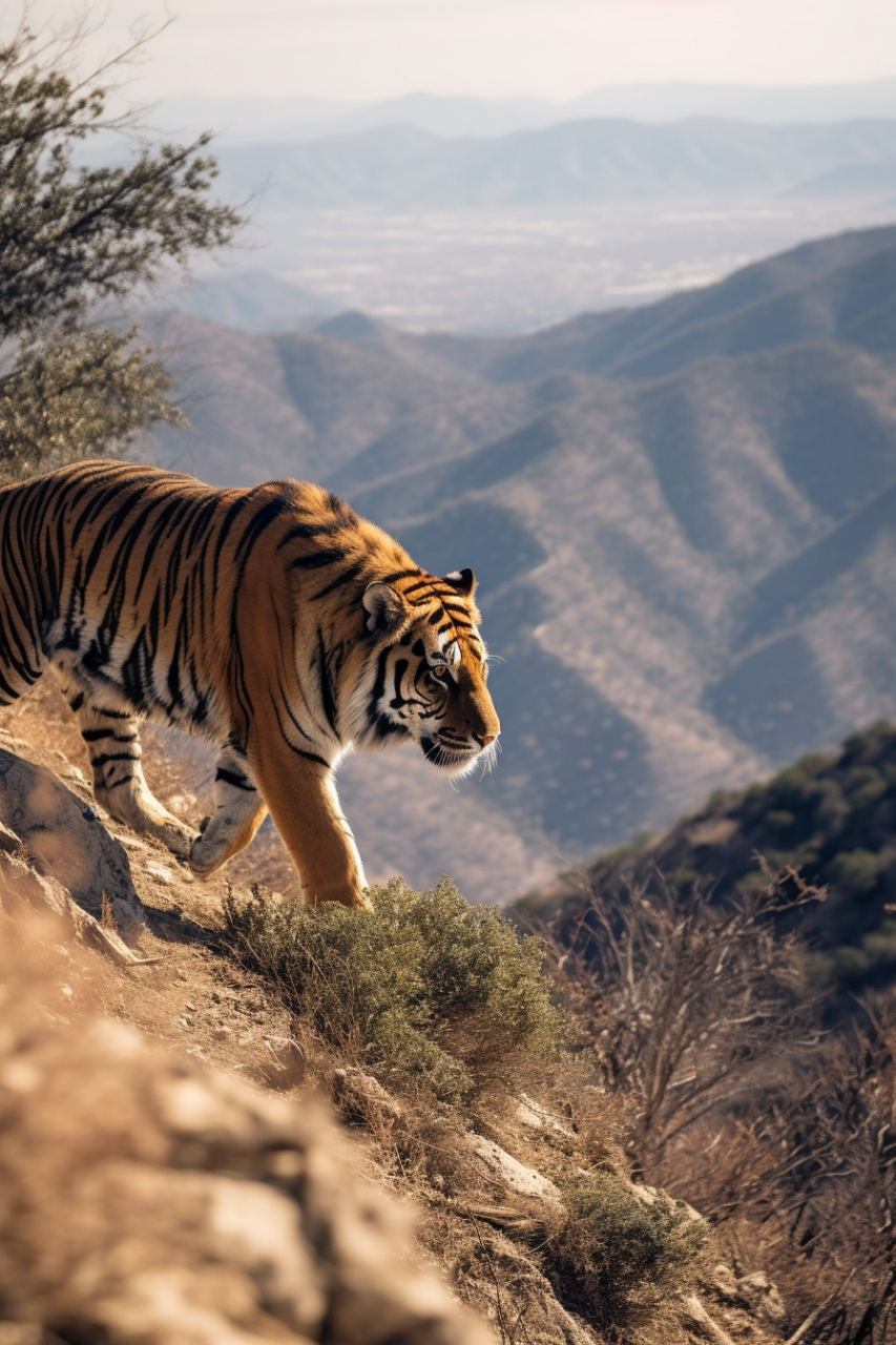 别看它威风凌凌的样子, 仔细一看一只孤独的老虎 它额头上的"王"并不