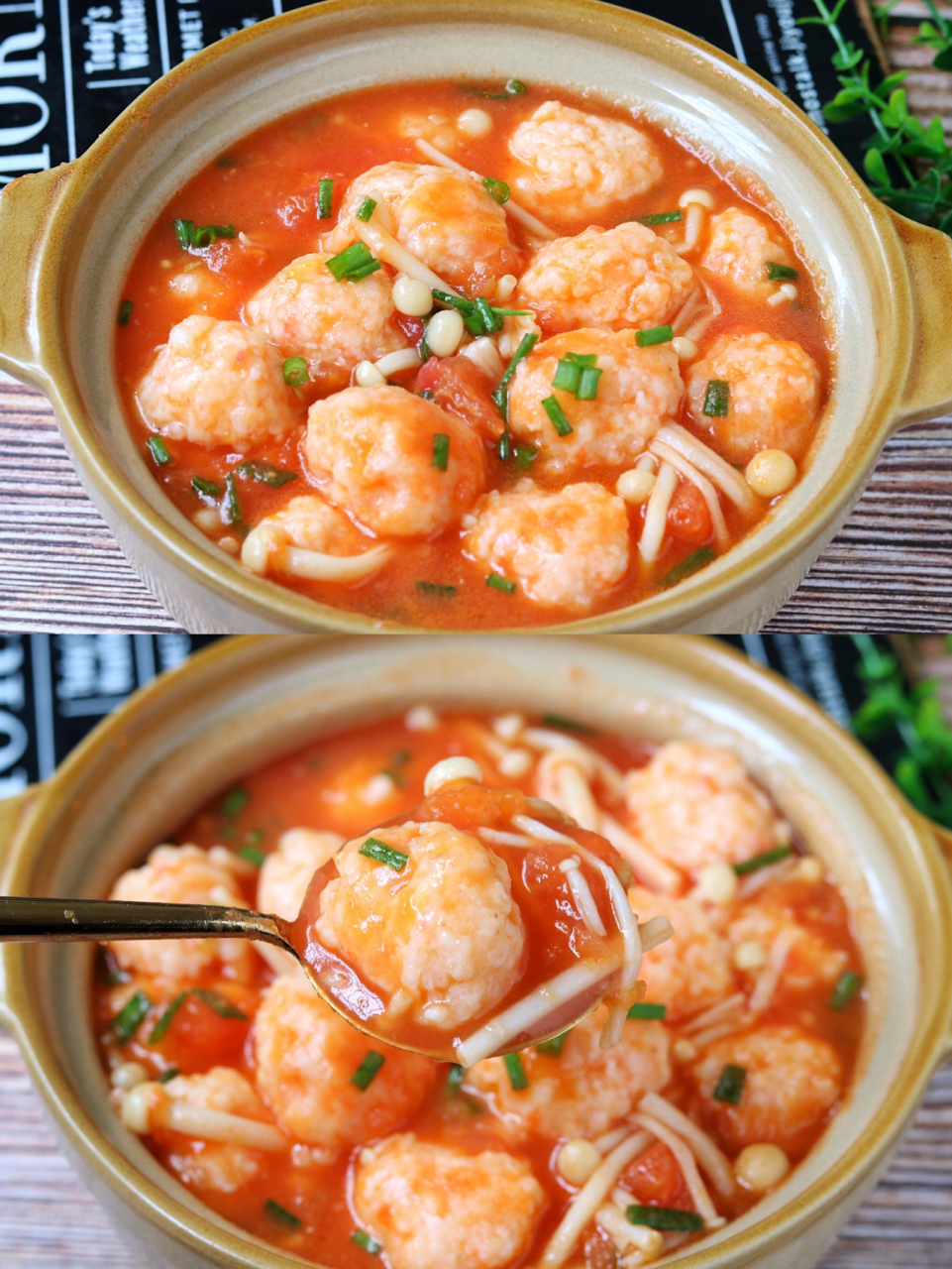 低脂鲜美番茄虾滑汤    [樱花]好喝到汤汁都不剩    [樱花] 今天给