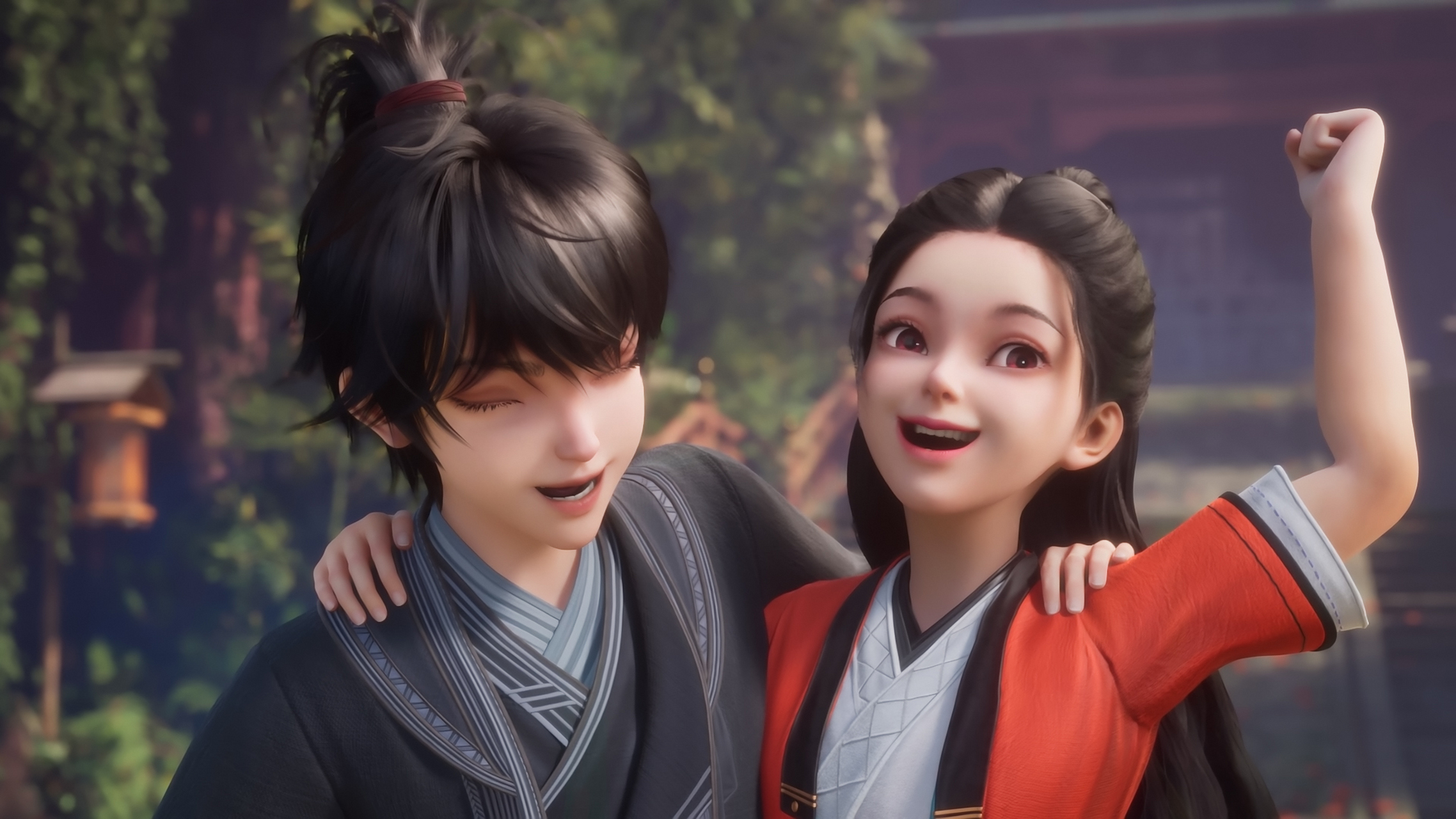 国漫壁纸|《沧元图》孟川与柳七月:两人从小青梅竹