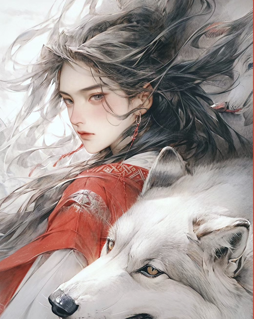 古风狼族公主#动漫头像#  狼少女!