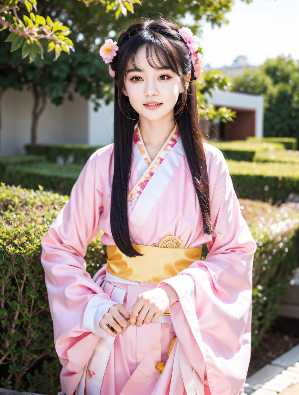 甜美可爱少女汉服人像高清摄影艺术写真 #美女# #汉服美女