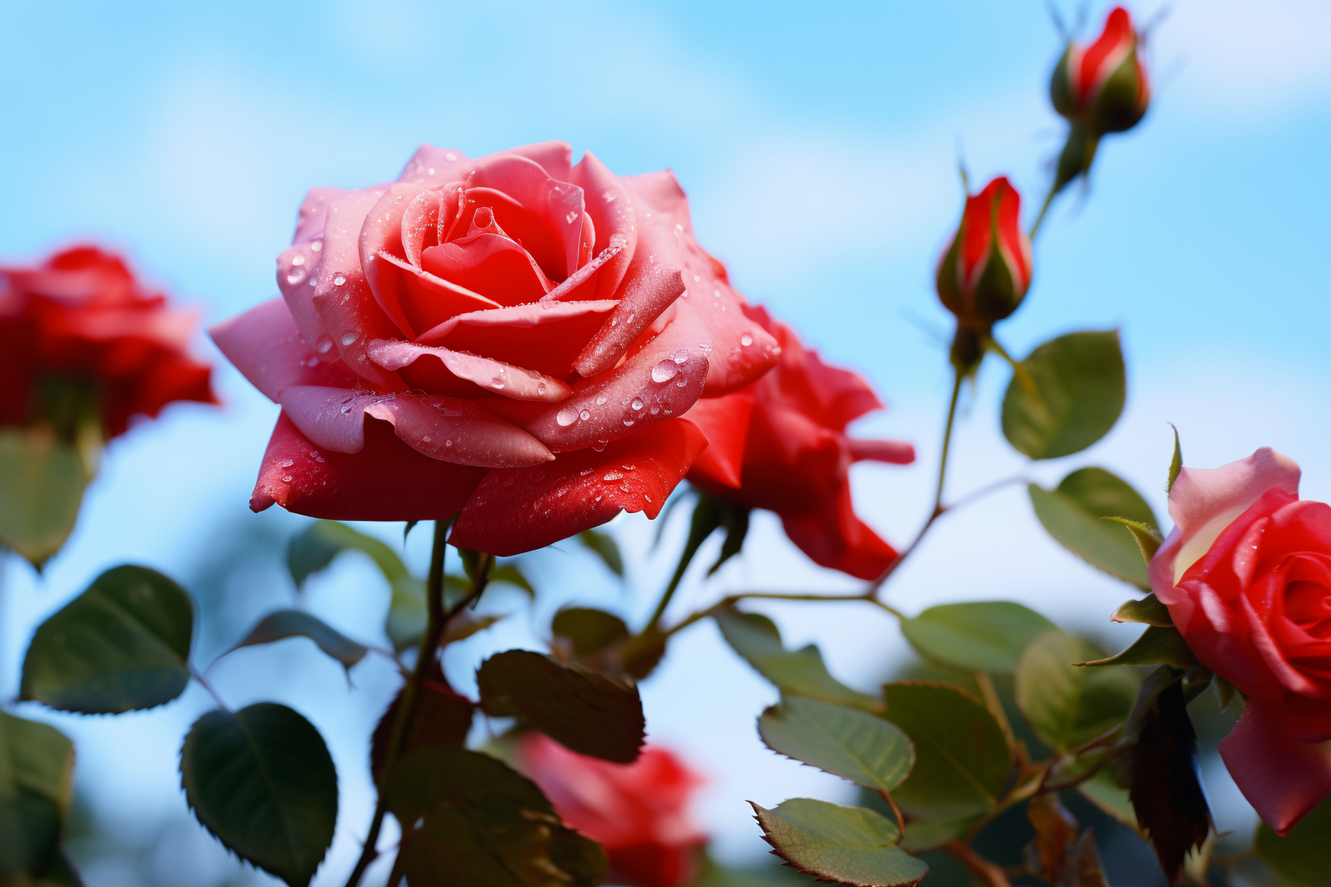 它的鲜艳红色,如同热恋中的激情与浪漫,每一片花瓣都诉说着浓浓的爱意