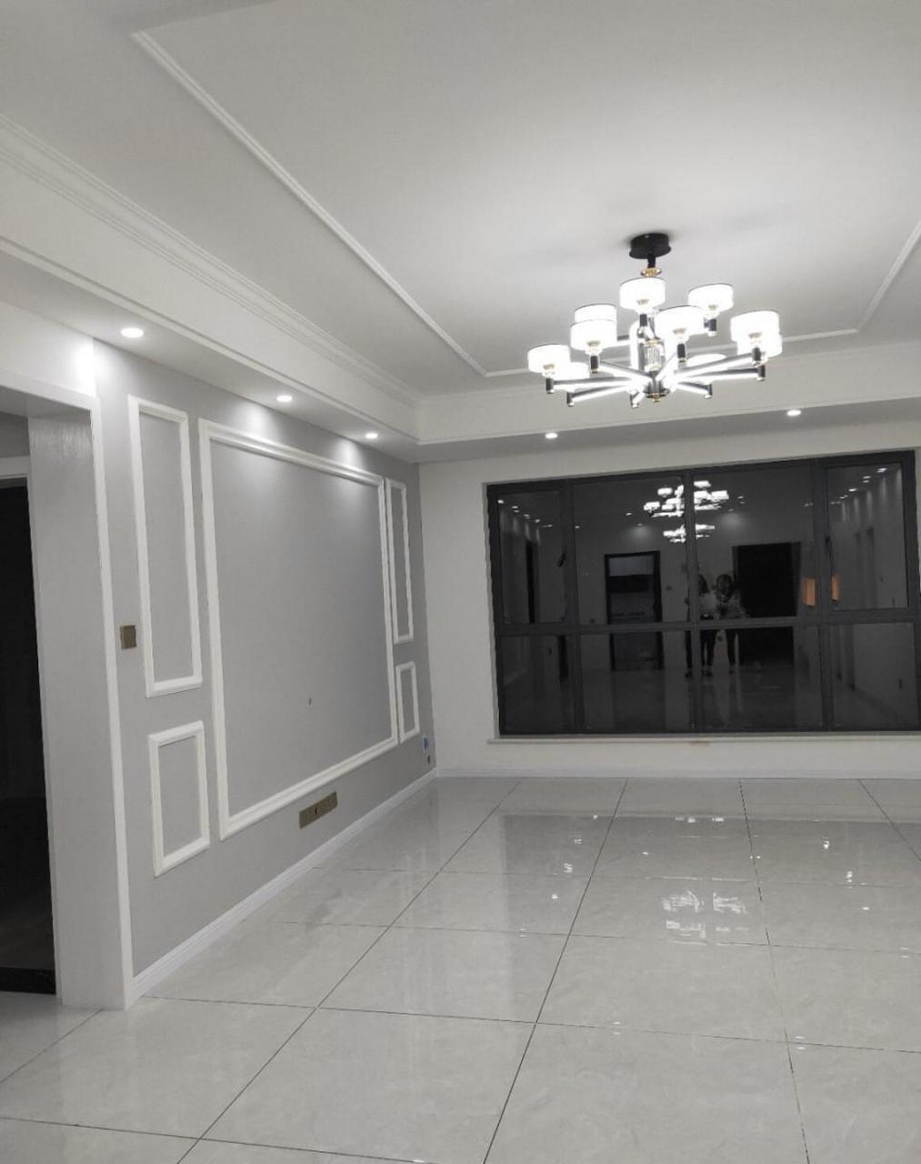 网红款石膏线条电视背景墙,简单又好看,而且造价便宜,很多朋友都很