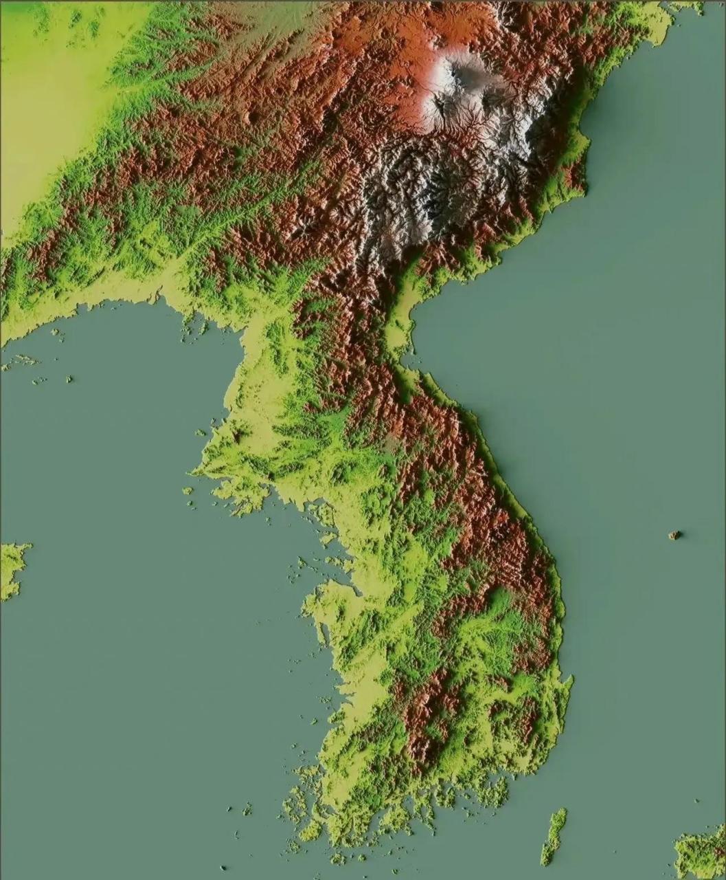 朝鮮山多平原少,土地貧瘠,相比來說,韓國還是更有發展優勢.