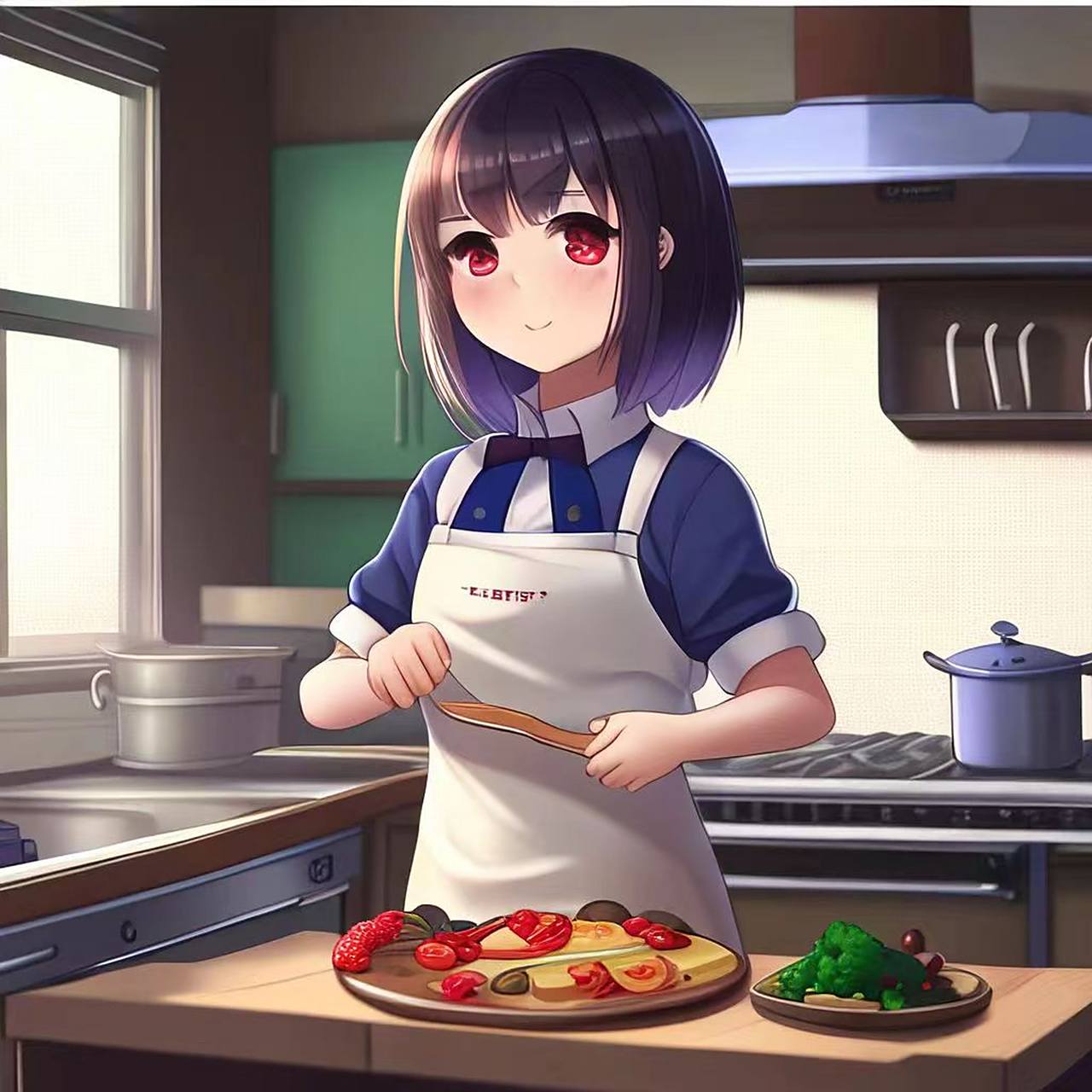 喜欢做饭的女孩子专属福利来了,可爱的二次元小厨娘来袭~ 来自百度