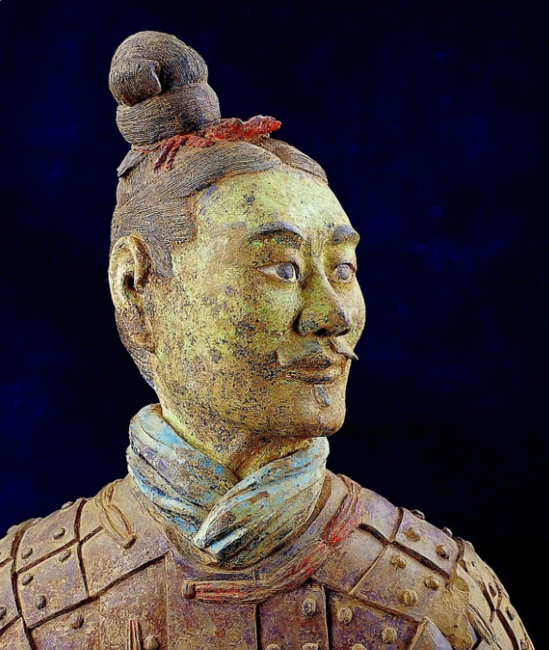 一组秦始皇陵兵马俑出土时的原照片.