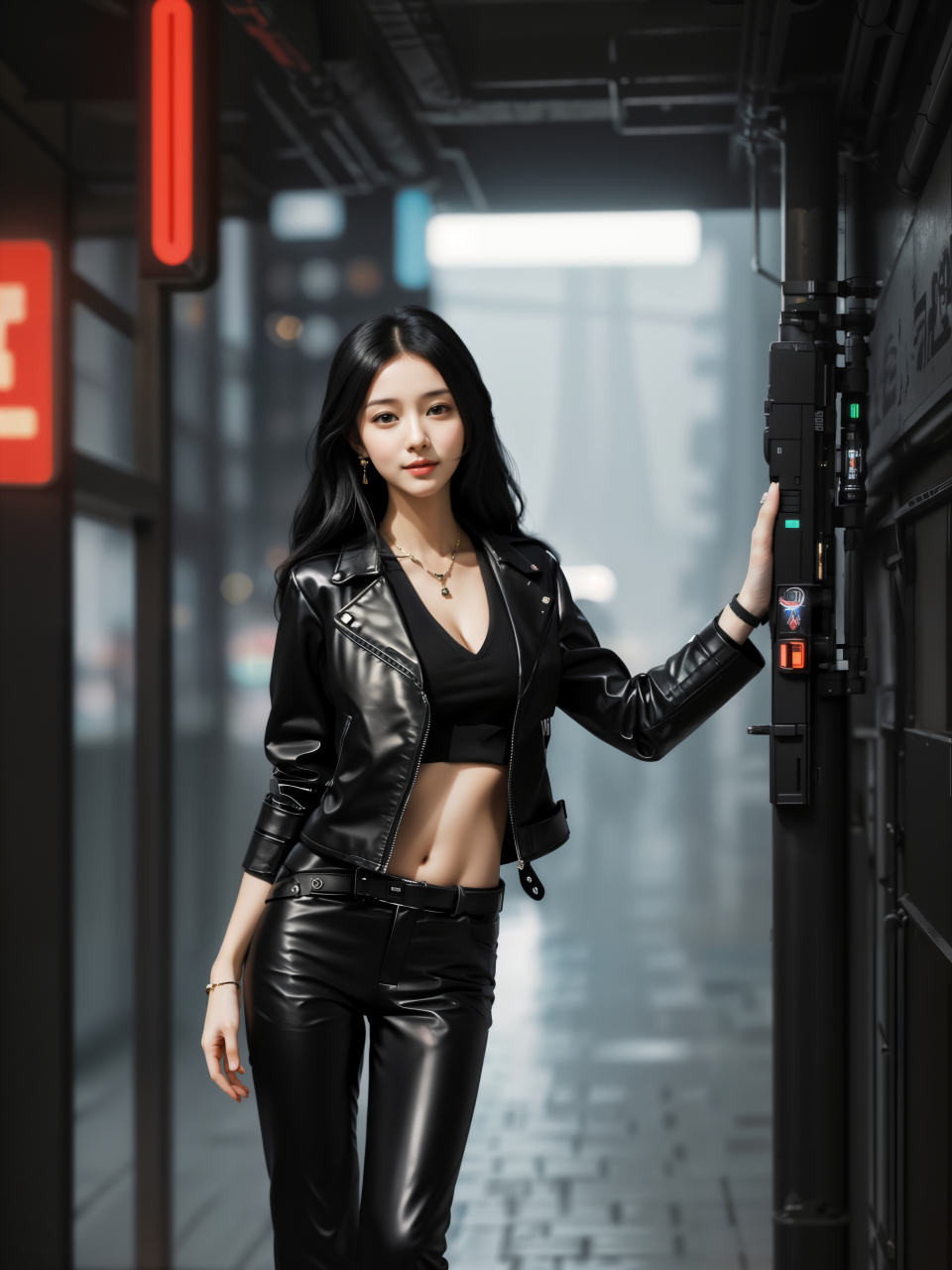 她自信地走在街头,吸引了无数的目光.