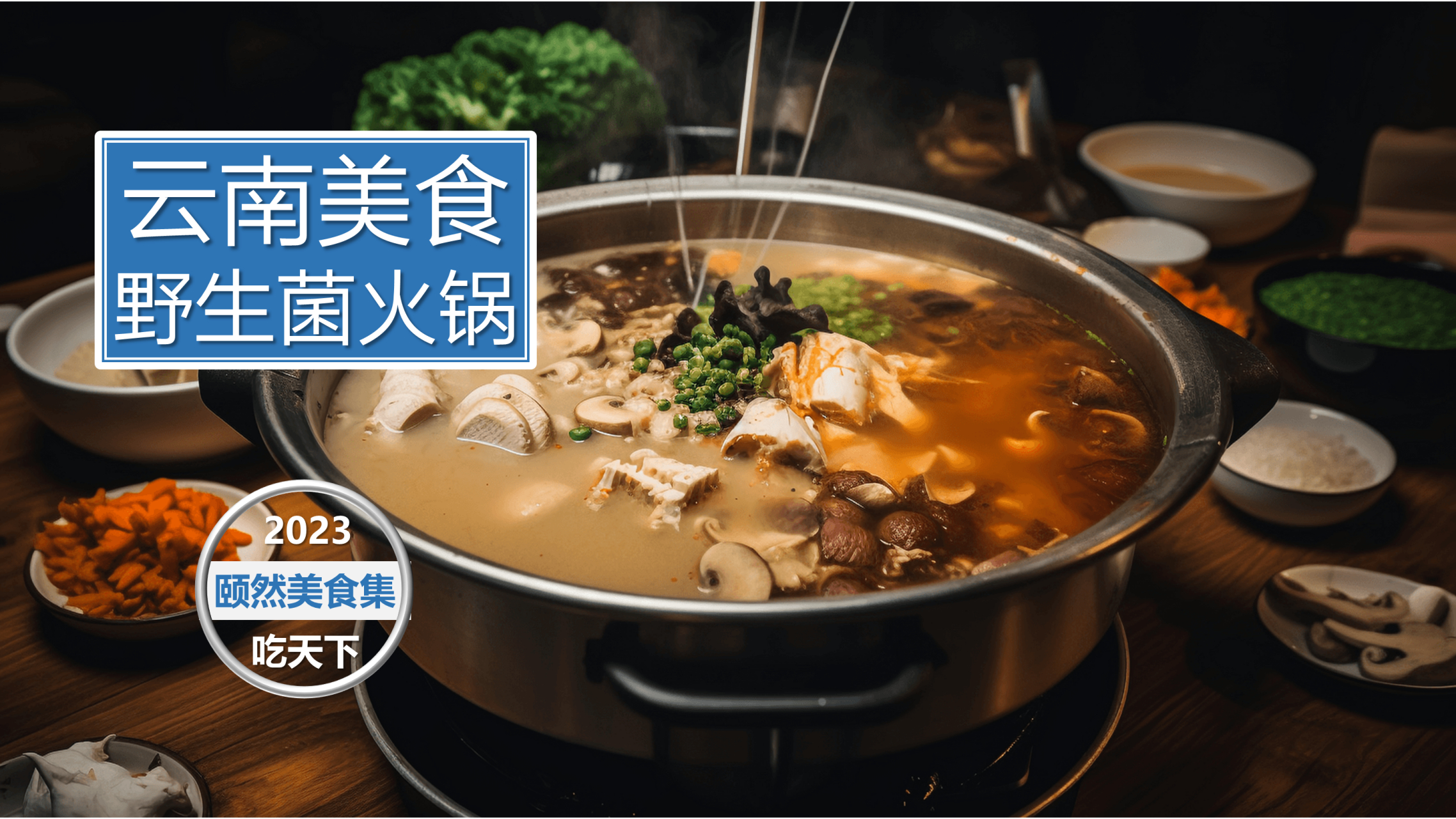 云南美食:野生菌火锅 云南特有的野生食用菌,生长在海拔2000-4000米