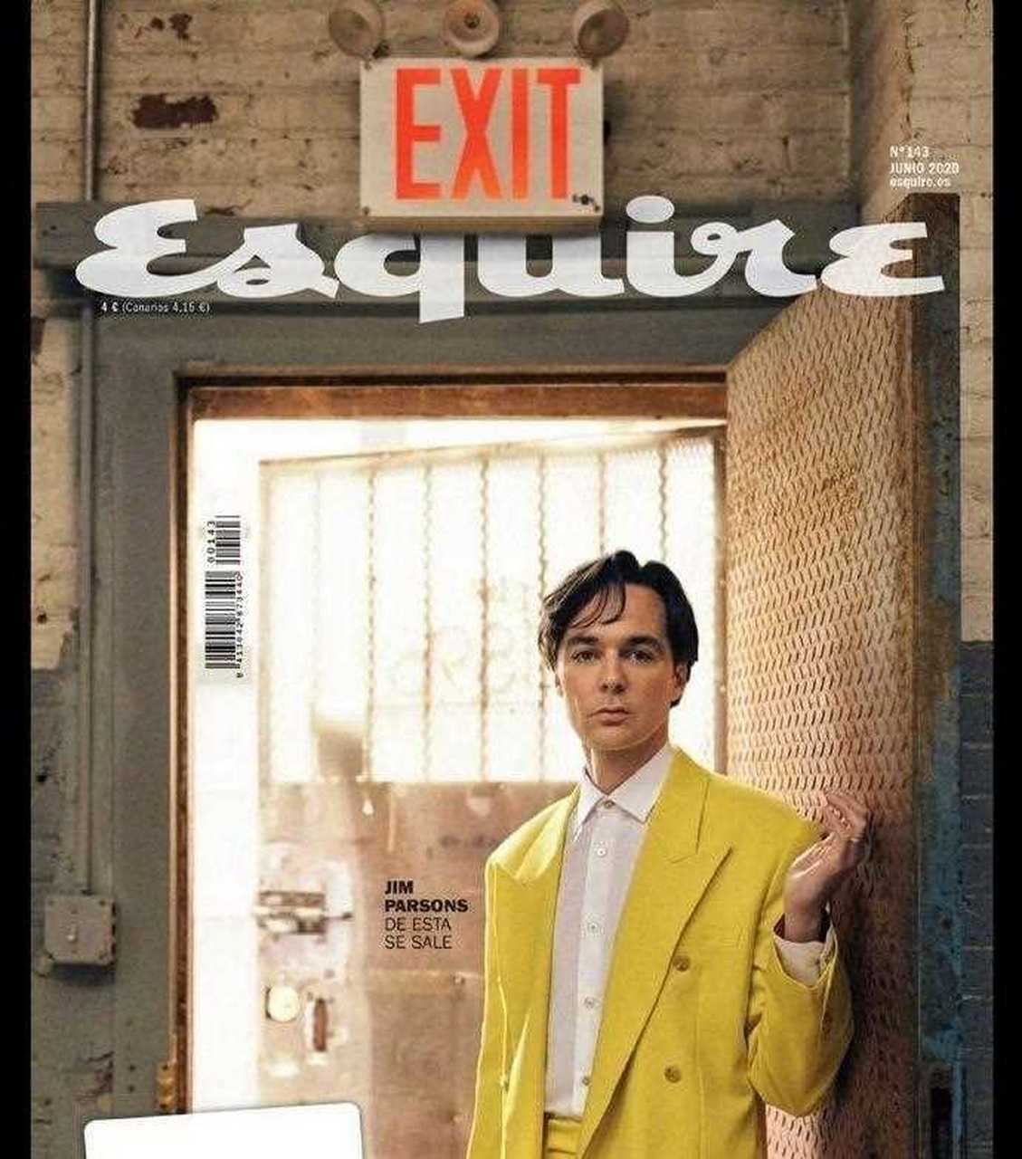 吉姆·帕森斯登上《esquire》西班牙版刊寫真