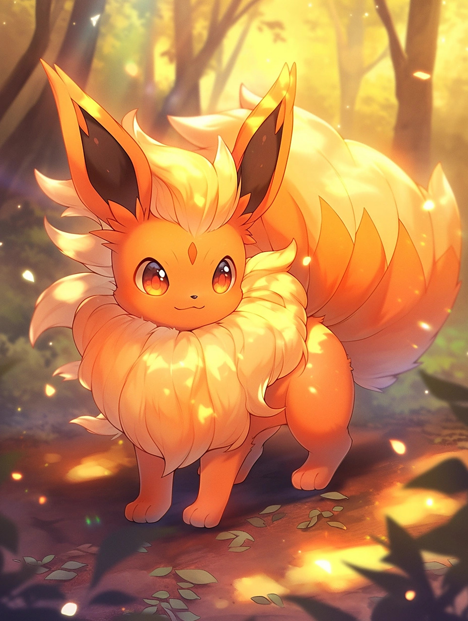 火伊布进化后的形态!  火伊布是真的很帥啊