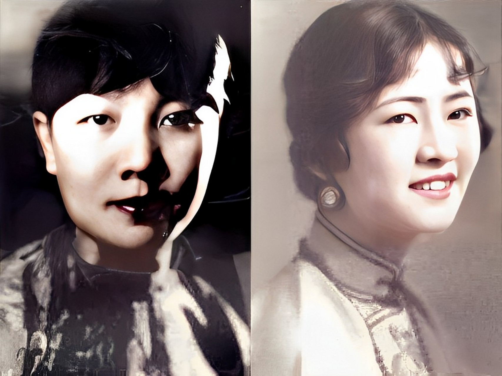 1925年,林徽因和闺蜜冰心在一次郊游中合影,照片上冰心在准备食物,而