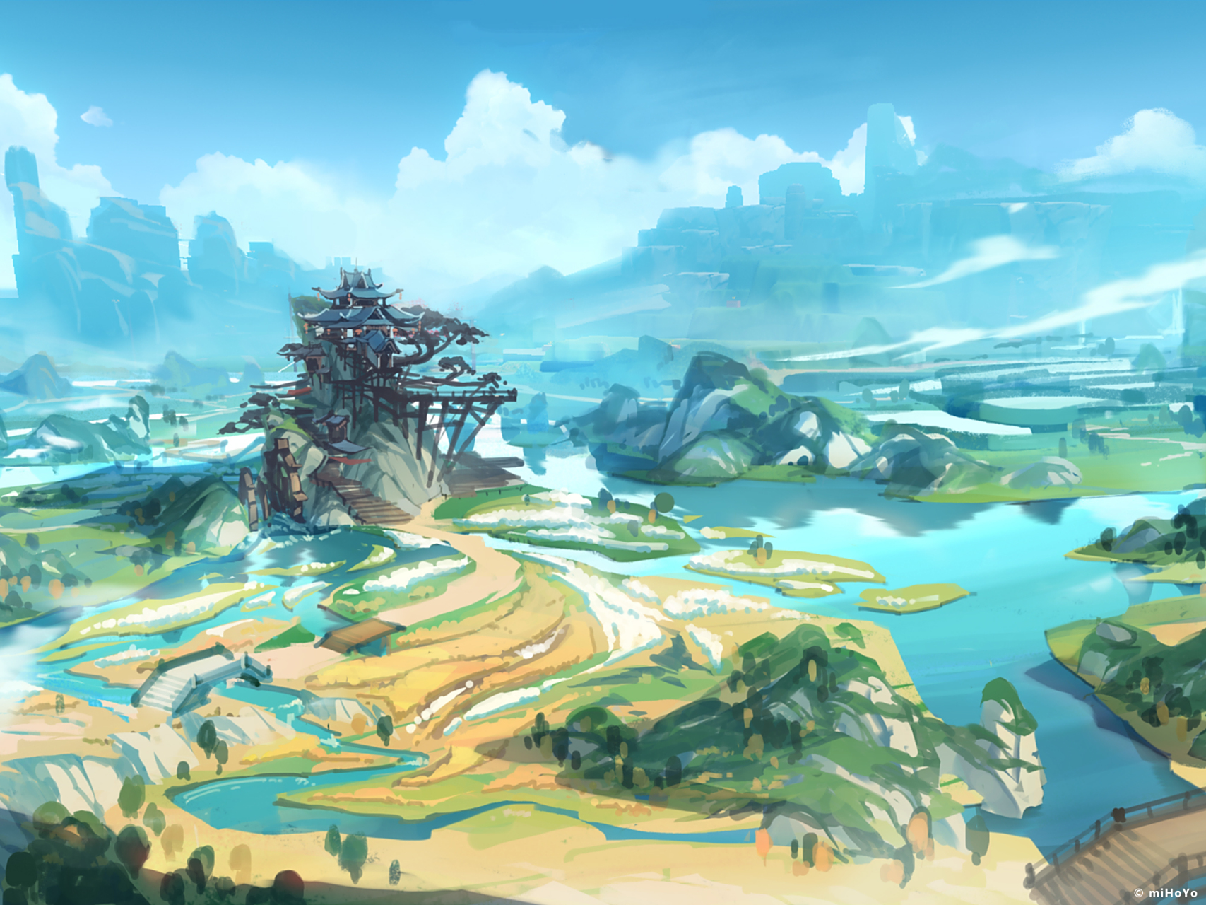 原神壁纸#  #电脑桌面壁纸# #风景壁纸#  原神风景壁纸,精美杰作