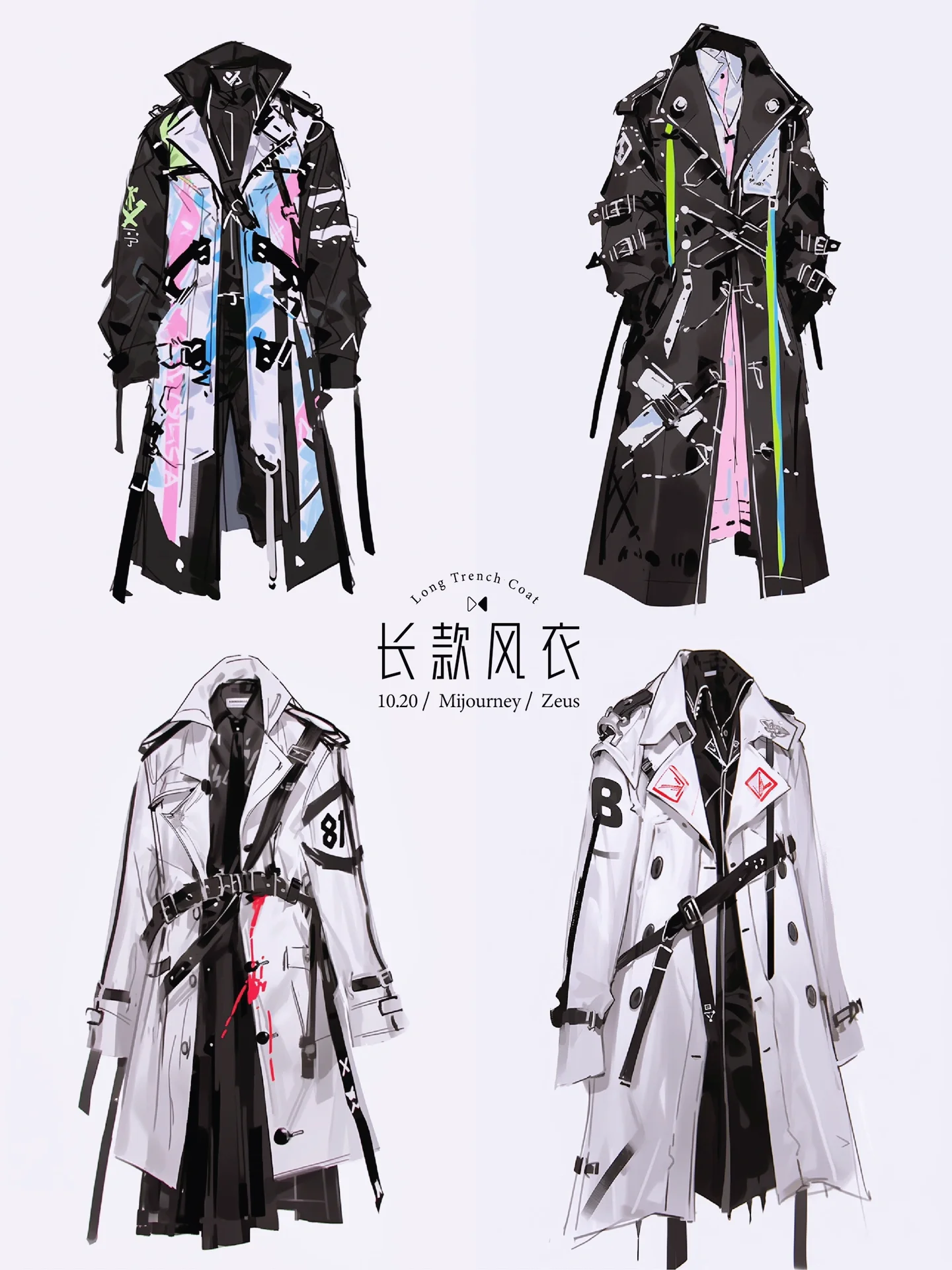 这款风衣采用了赛博执法官制服的设计元素,融合了未来科技感和时尚