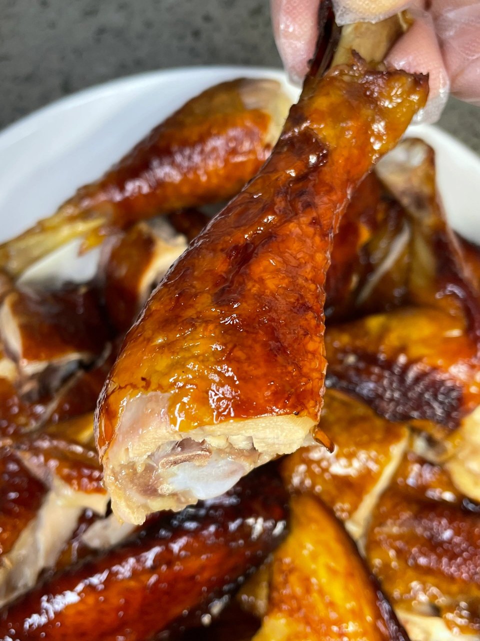 蜜汁脆皮烤鸡77盐焗鸡蛋!回味无穷!