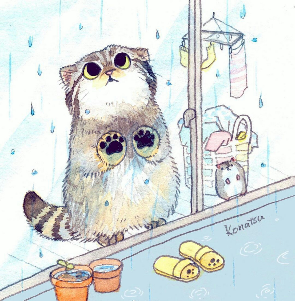 画师:konatsu_tunacan #插画# #绘画# #治愈系# #动漫头像和壁纸