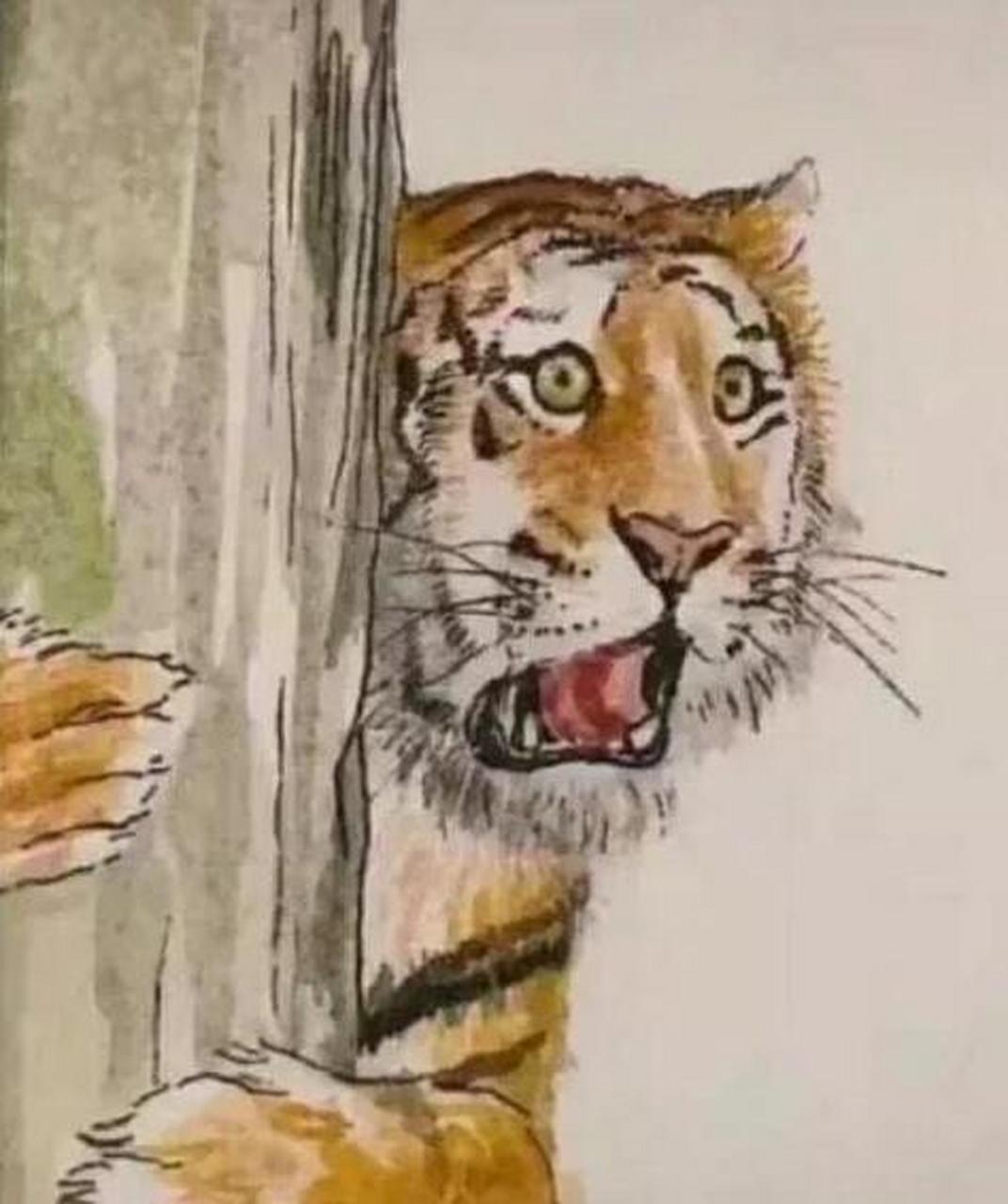 唐伯虎为何是四大才子之首?这张【吃惊的老虎】给出了最好的答案!