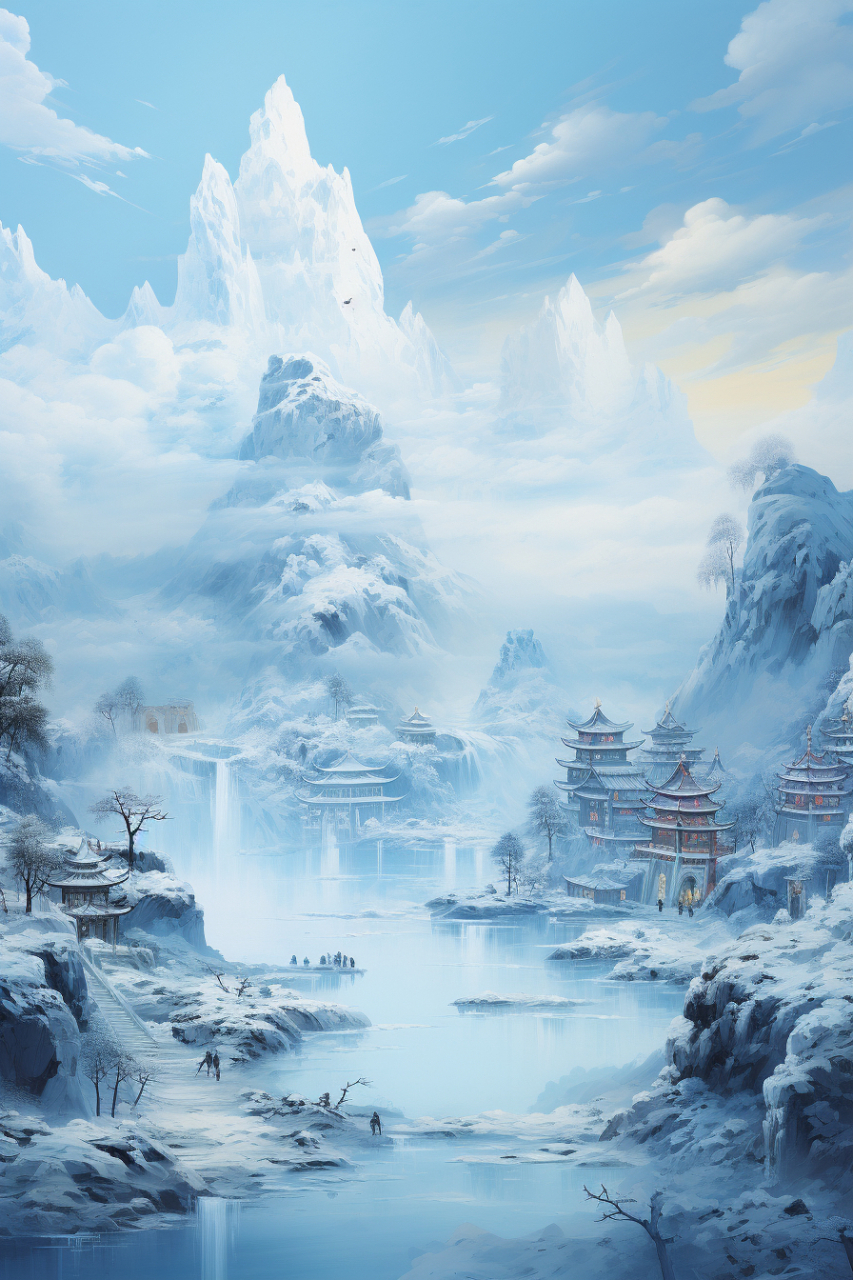 仙气十足的风景图!#ai绘画#