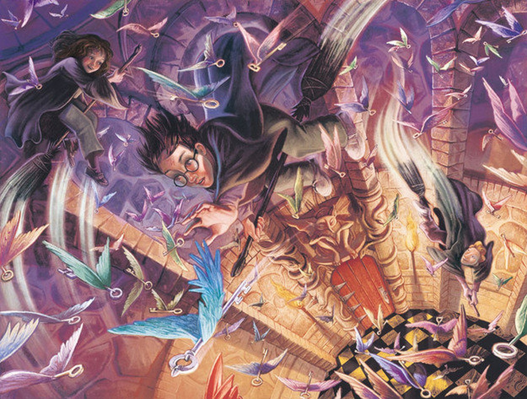 《哈利波特》美国初版小说插图,出自插画家mary grandpré.