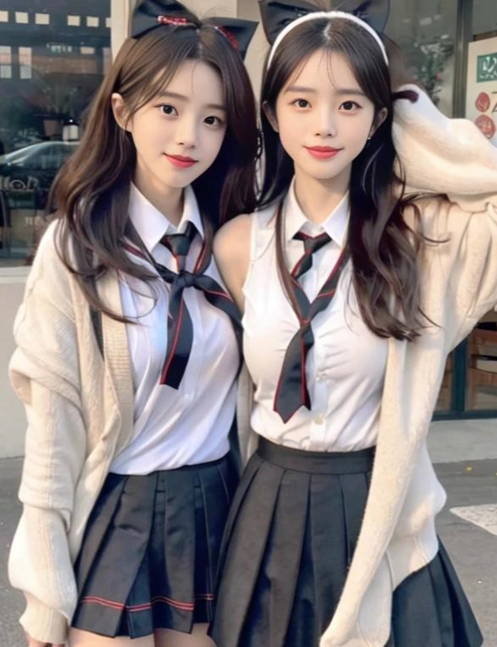 校服双子,姐姐和妹妹