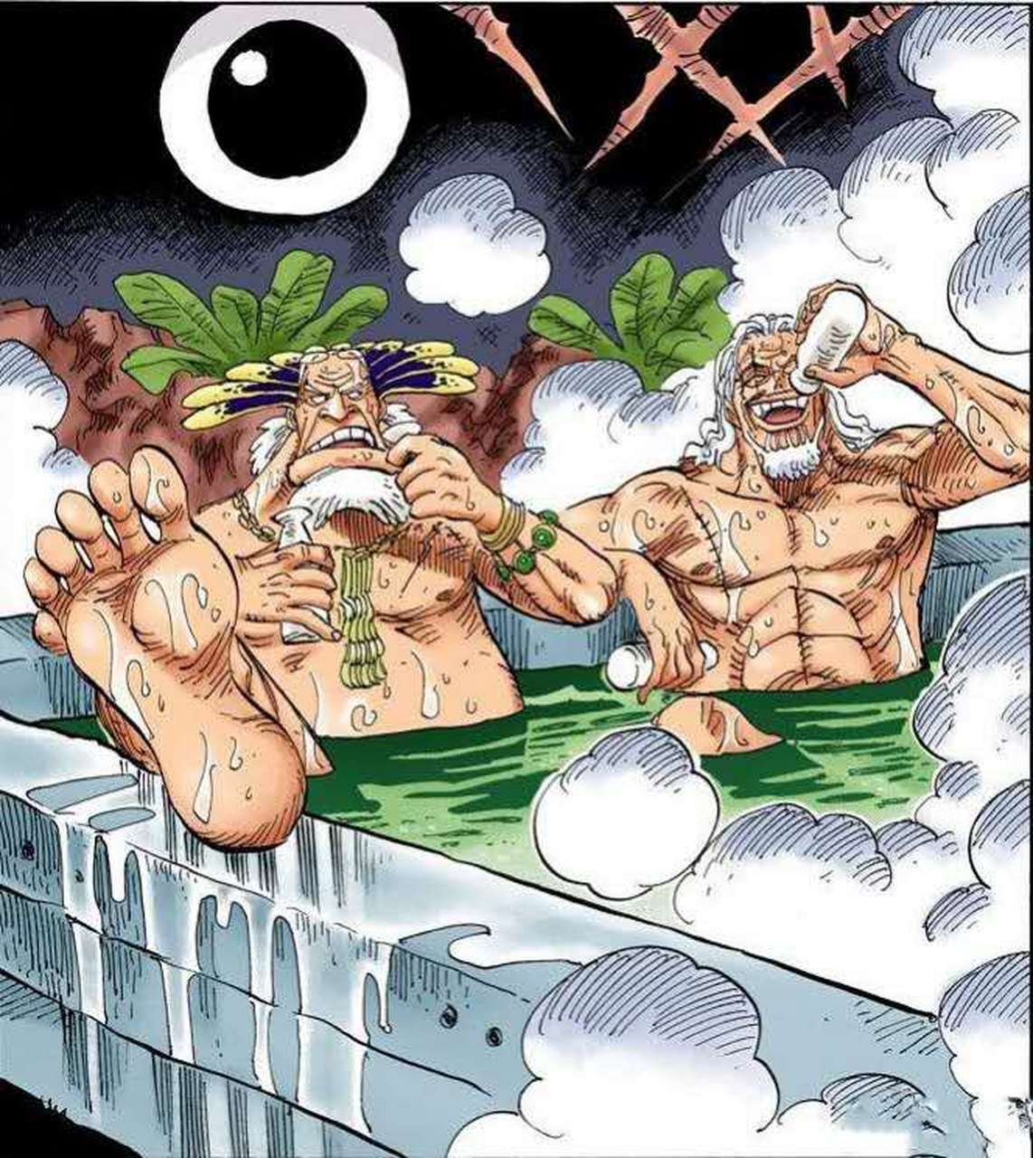 好友的日常:雷利和库洛卡斯一起泡温泉.