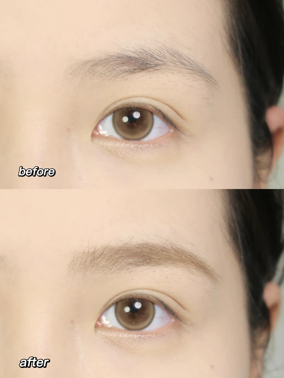 浅色眉毛和淡颜的适配度真的很高, 会显得整个妆容更温柔更精致