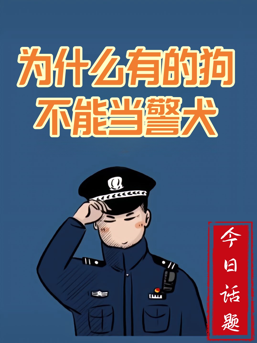 为什么有的狗不能当警犬 警员:上! 泰迪:确定吗?