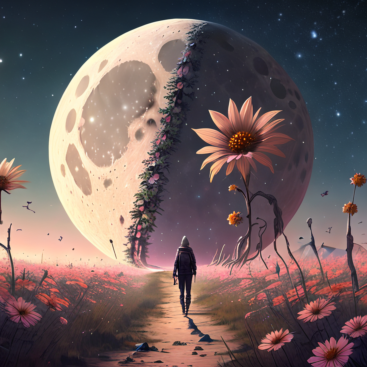 莫要慌: 太阳下山有月光,月光落下有朝阳.  #语录# #ai艺术季