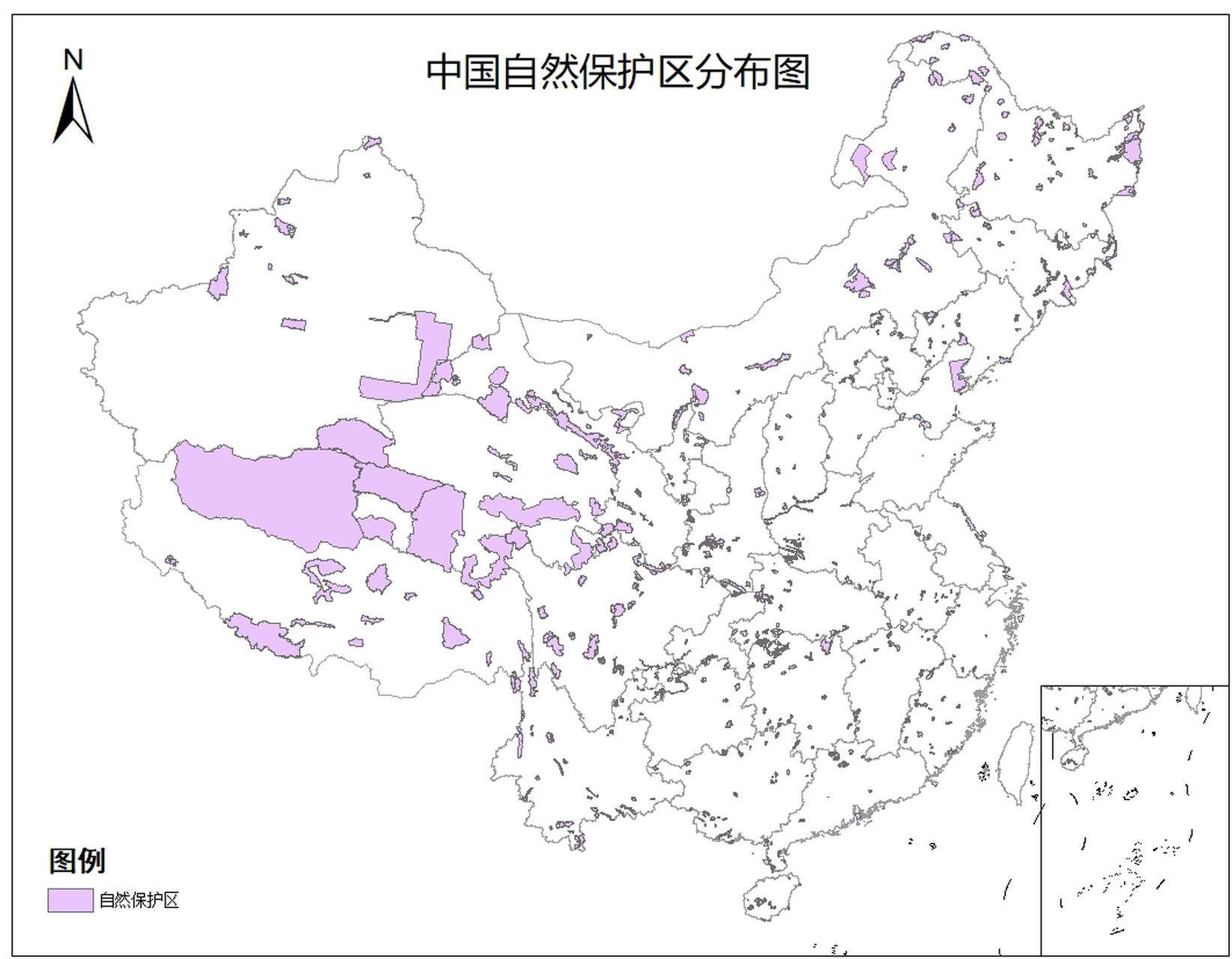 中国自然保护区分布图