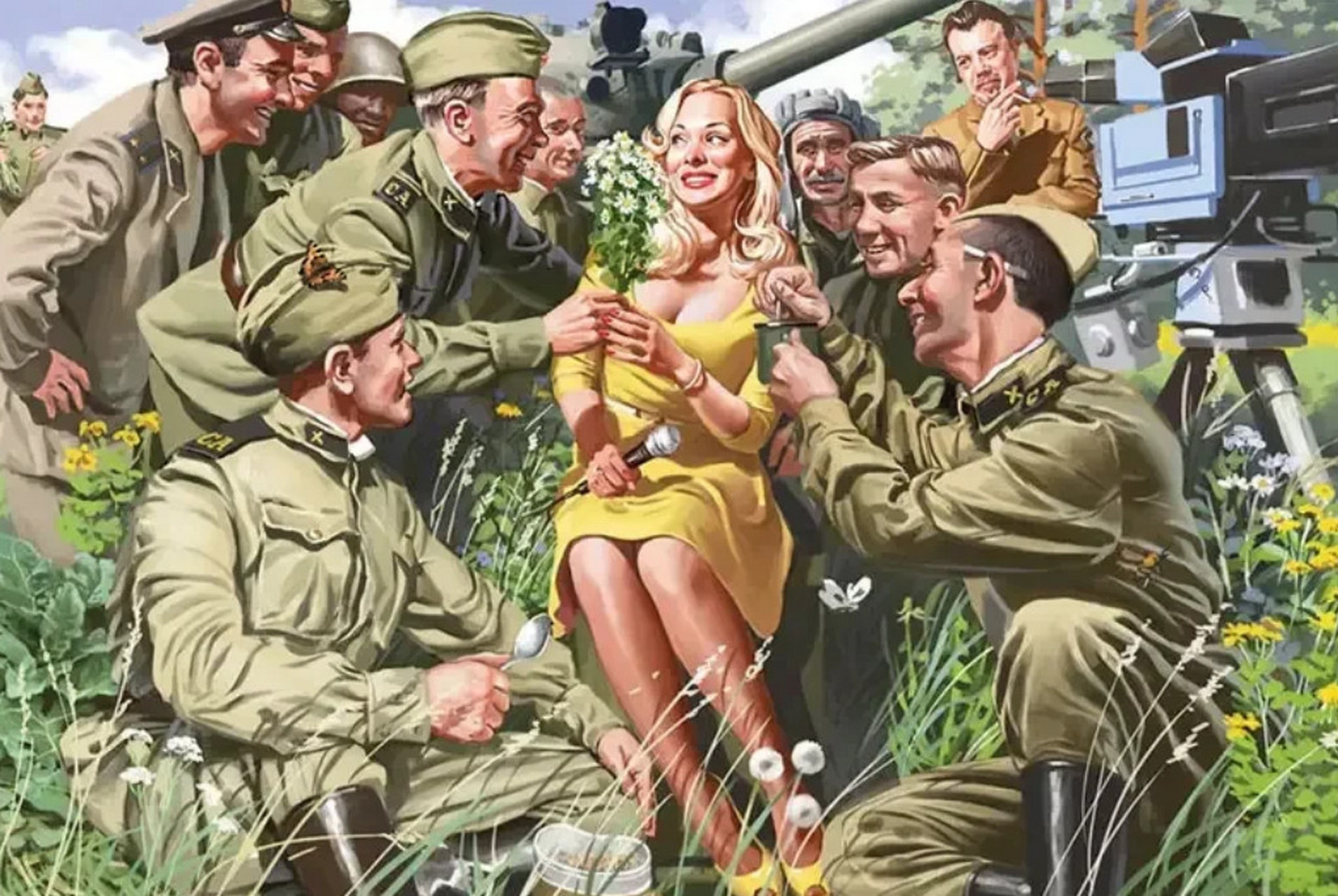 这张带有美国画风的苏联海报,让人不禁想起了美国的招兵宣传画.