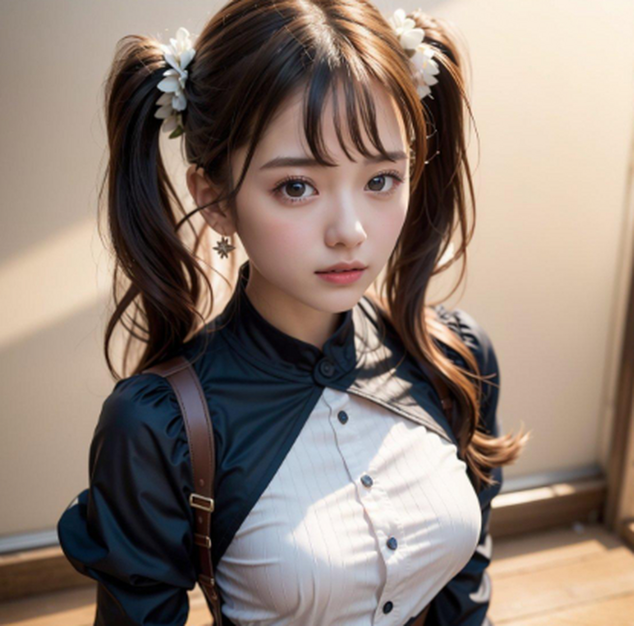 扎着双马尾的小可爱