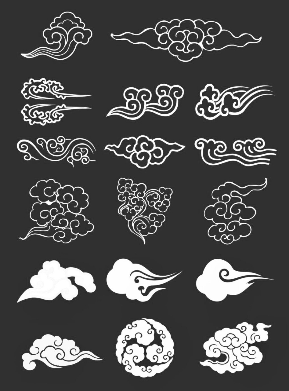 中国传统纹样·祥云纹  祥云纹是中国传统文化中的重要元素之一,代表