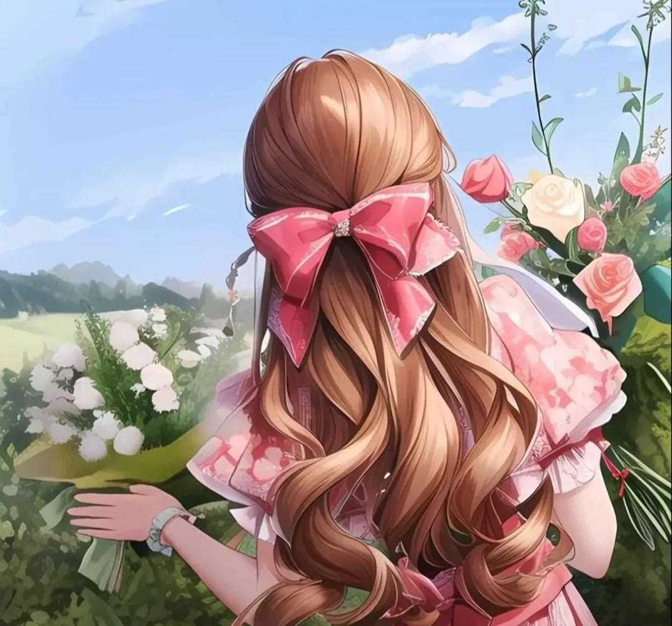 超美蝴蝶结女神背影