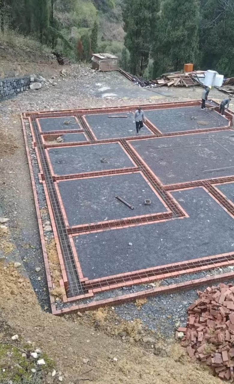 农村盖房,这地基做的好吧?