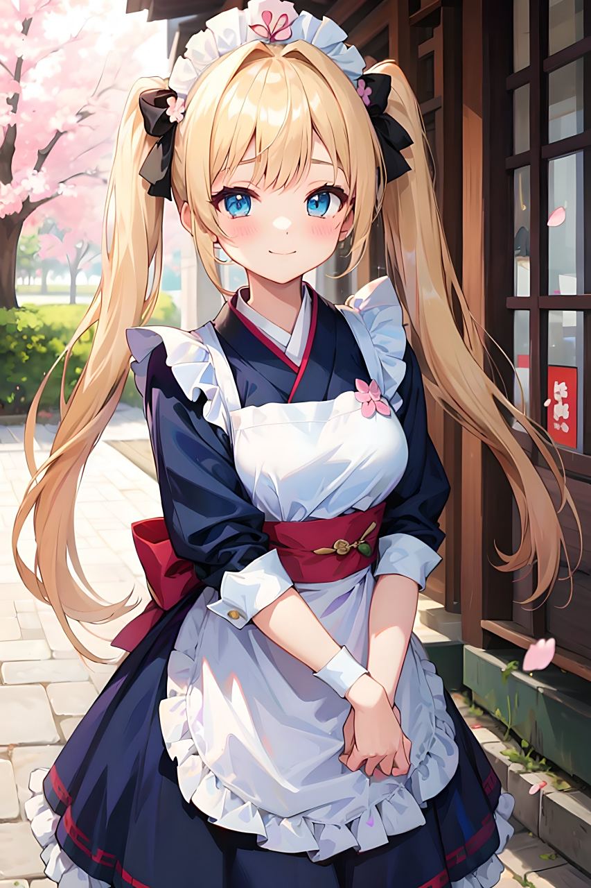 ai绘画# 金发双马尾小萝莉[色]