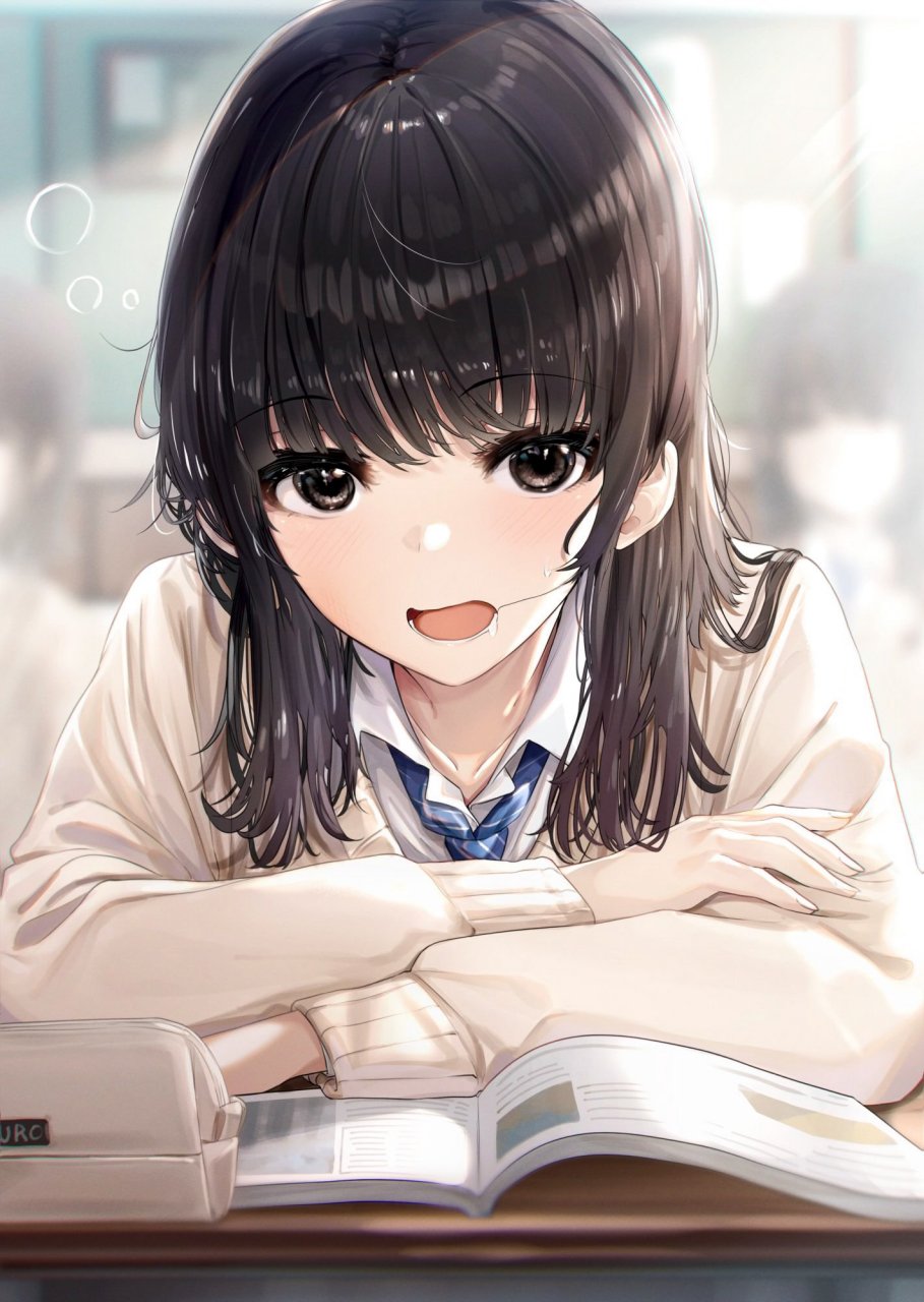 在课堂上醒来的孩子 画师:黑/kuro