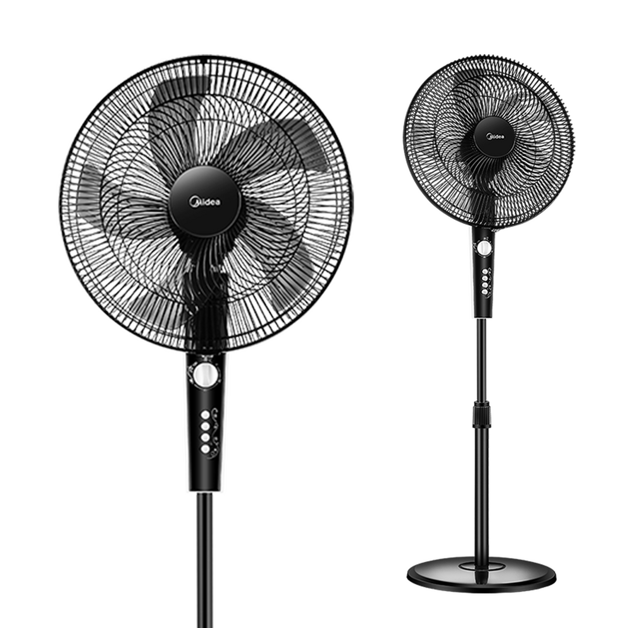 美的(midea)五叶大风量落地扇轻音节能广角摇头电风扇立式易拆洗定时