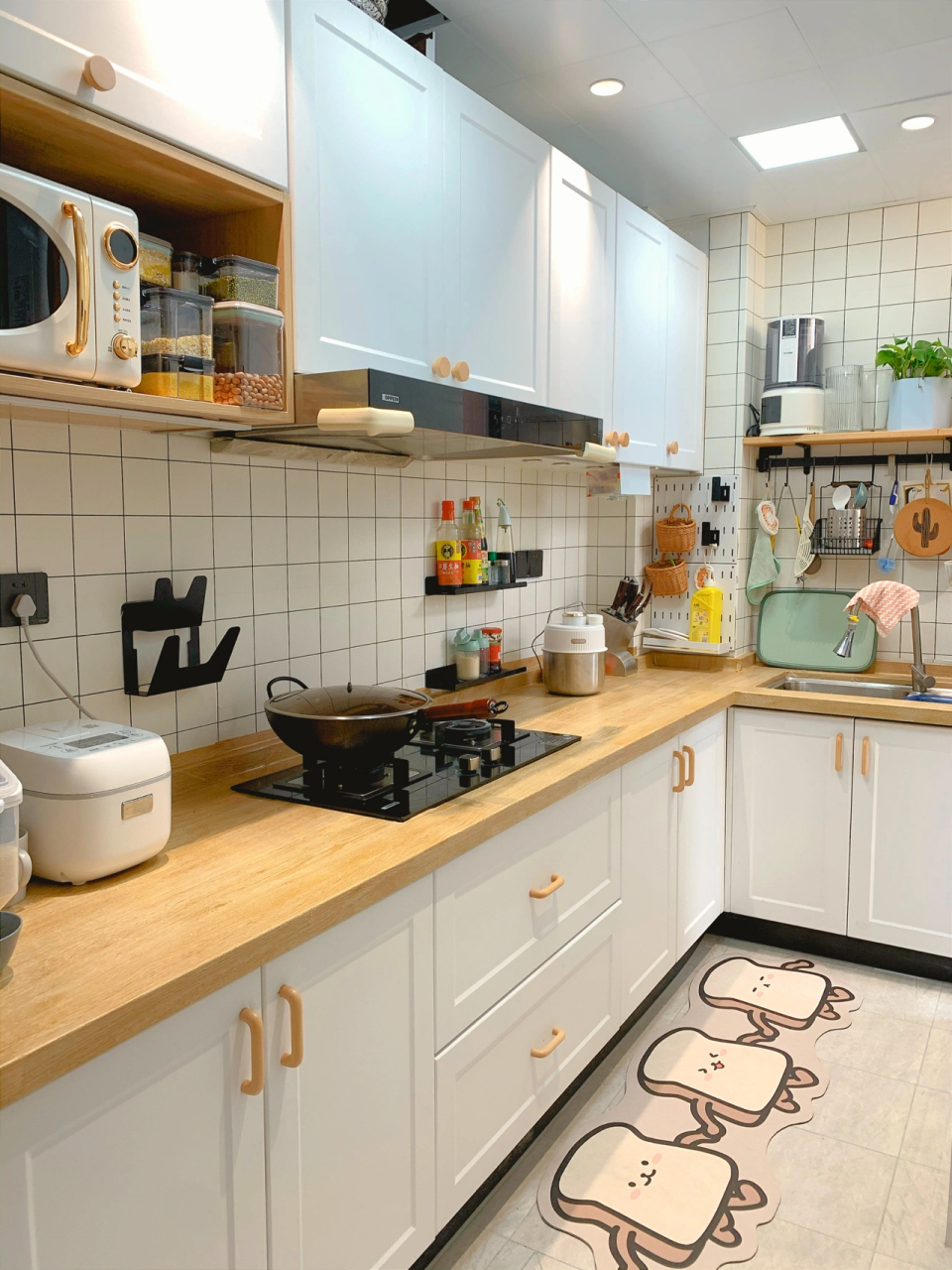 4平米原木风小厨房|烟火与美貌并存|附尺寸 [樱花]装修风格 我家整体