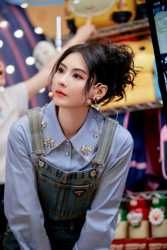 在综艺节目中,张柏芝的造型展现出了她的优雅和迷人